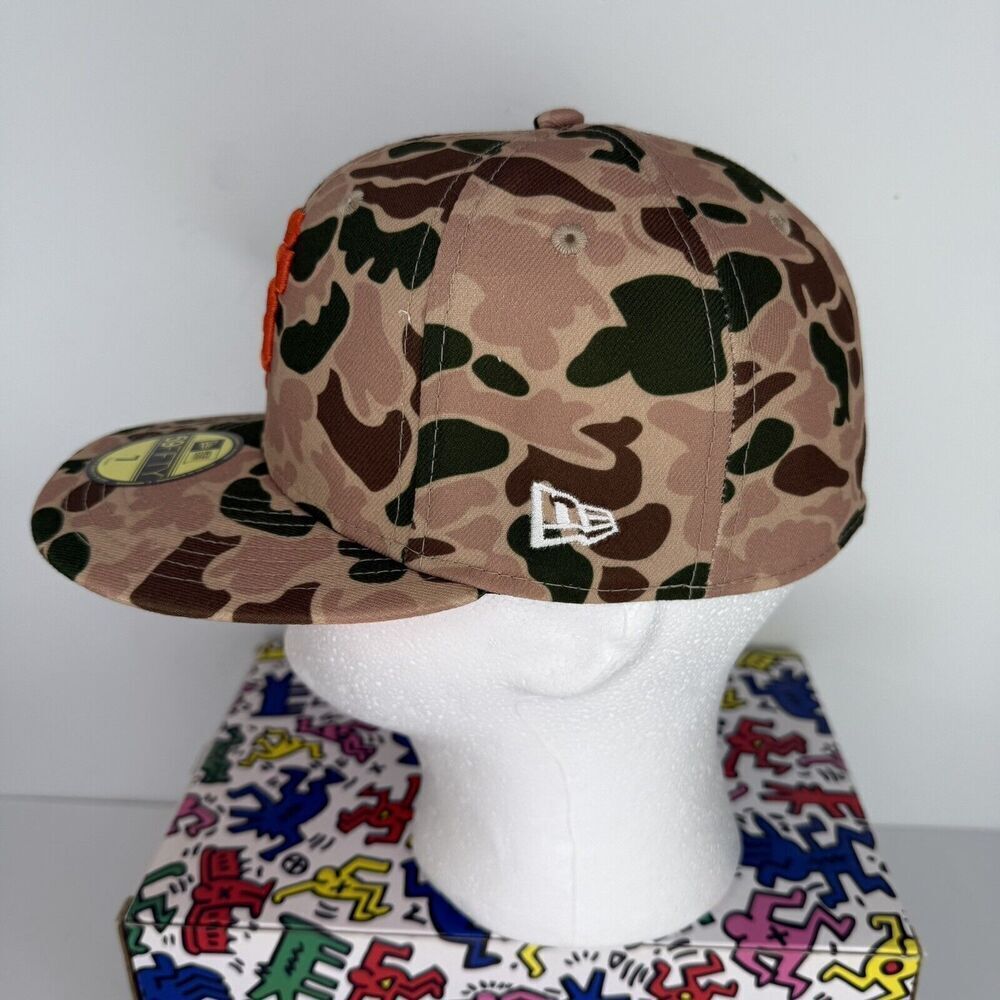 San Fransisco Giants Hat Cap Fitted Size 7 Brown‎ Duck Camo 59Fifty Plain Logo - Picture 4 of 11